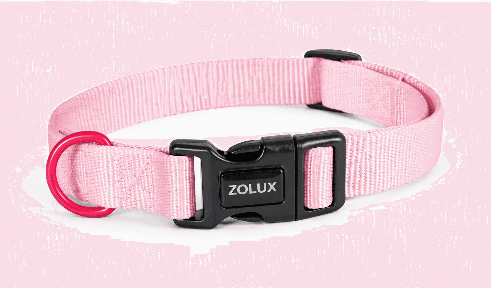 ZOLUX Klassisches Nylon-Hundehalsband, 21–36 cm, 10 mm, rosa – Bild 9