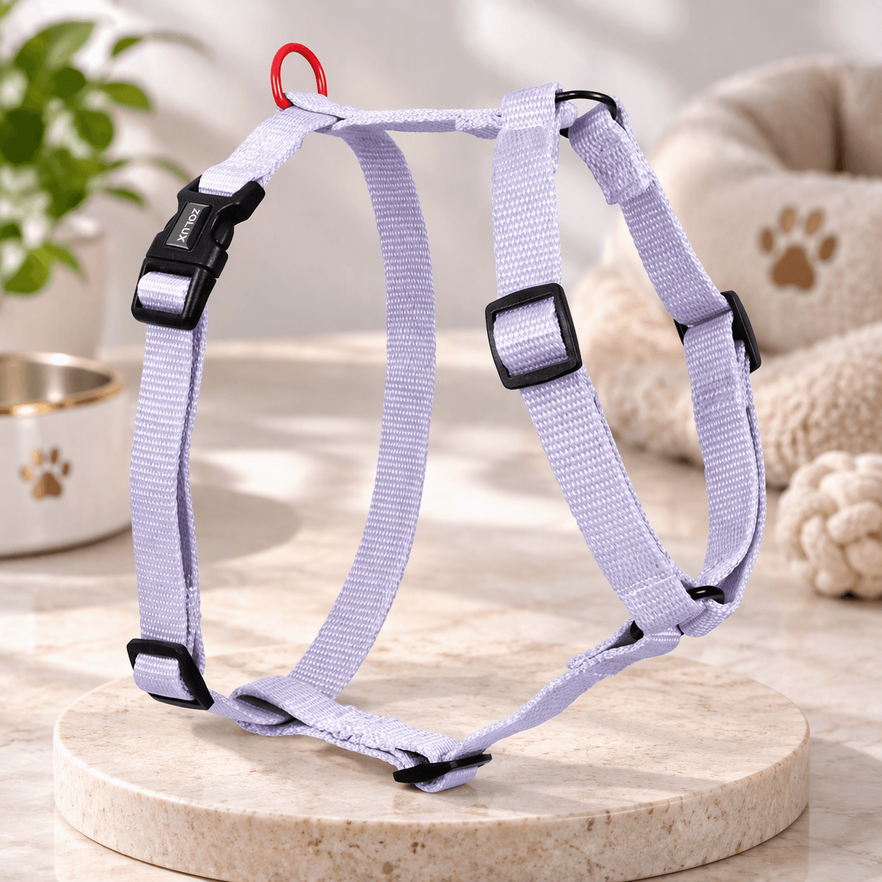 ZOLUX Klassisches Nylon-Hundegeschirr, 60–89 cm, 25 mm, lila – Bild 3