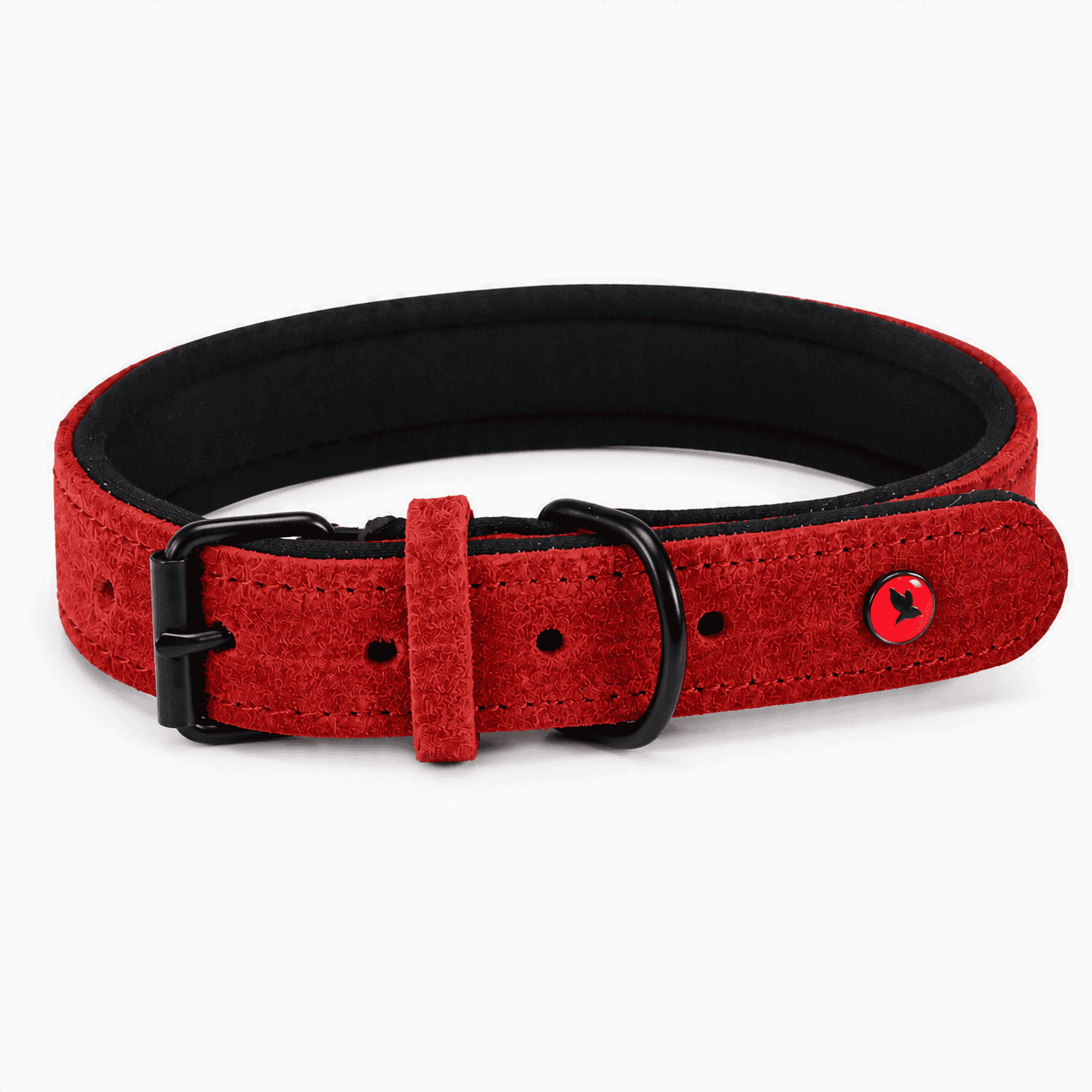 ZOLUX Komfort-Lederhalsband für Hunde, 53–65 cm, 30 mm, rot – Bild 8
