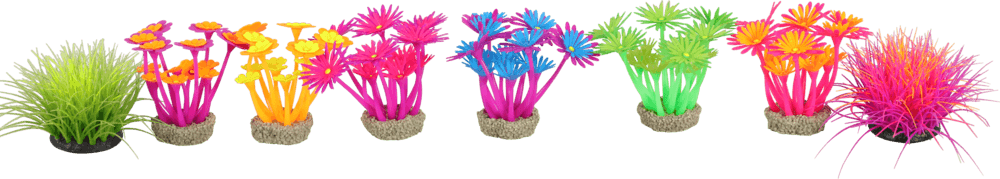 ZOLUX Aquariendekoration FLOWERS 2 orange-gelb fluoreszierend – Bild 10