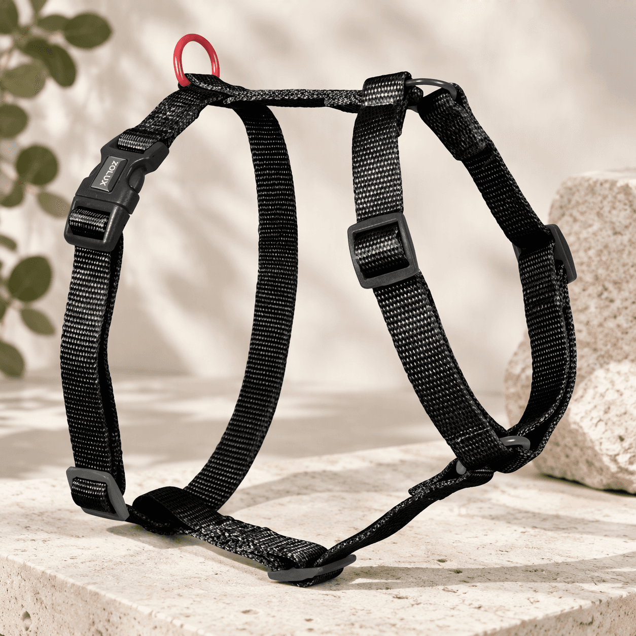 ZOLUX Klassisches Nylon-Hundegeschirr, 27–42 cm, 15 mm, schwarz – Bild 5