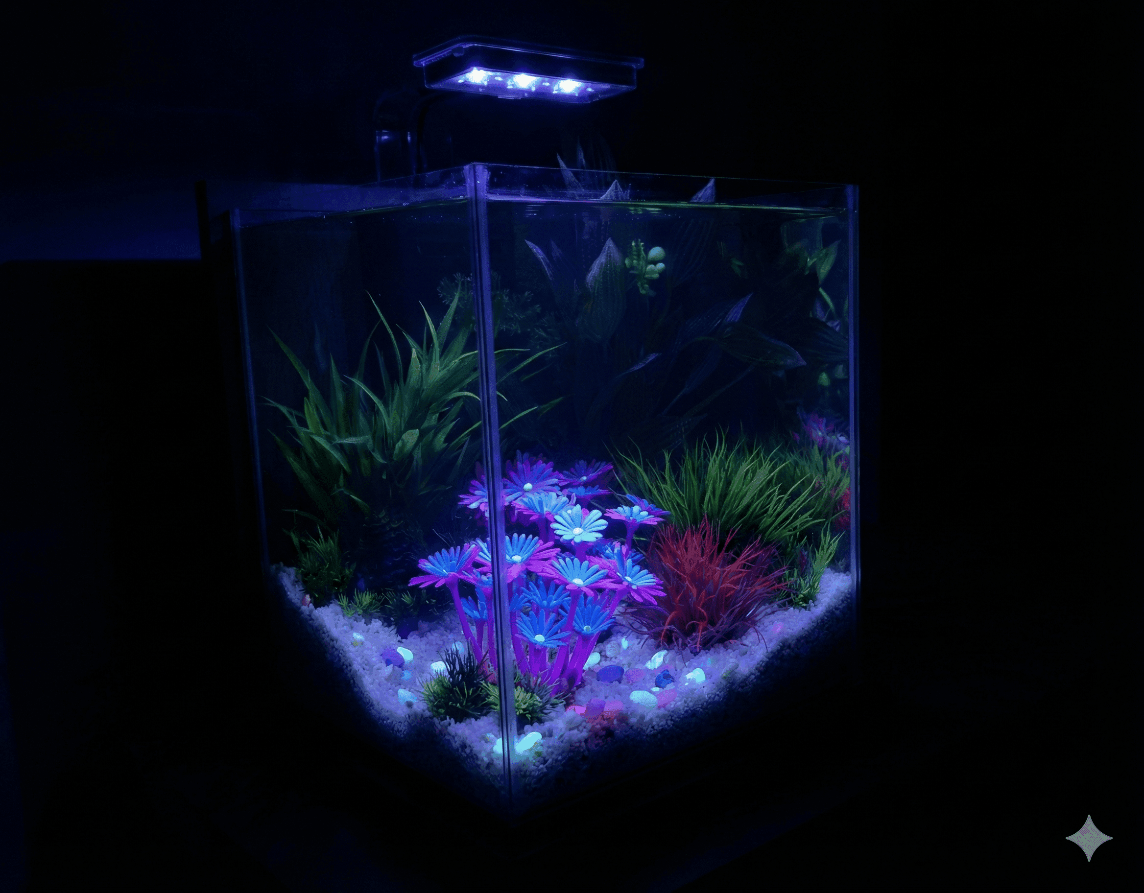 ZOLUX Aquariendekoration FLOWERS 3 violett-blau fluoreszierend – Bild 14