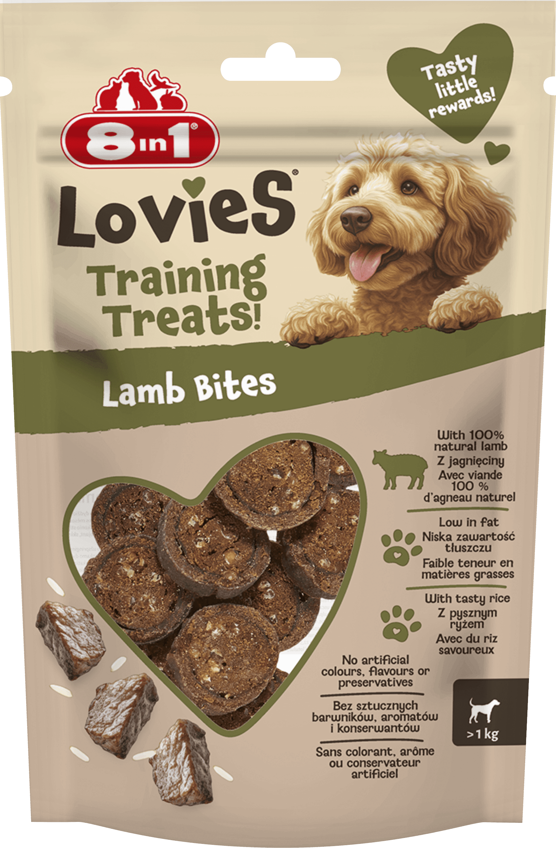 8in1 Lovies Bites Trainingsleckerlis Lamm 90g – Bild 1