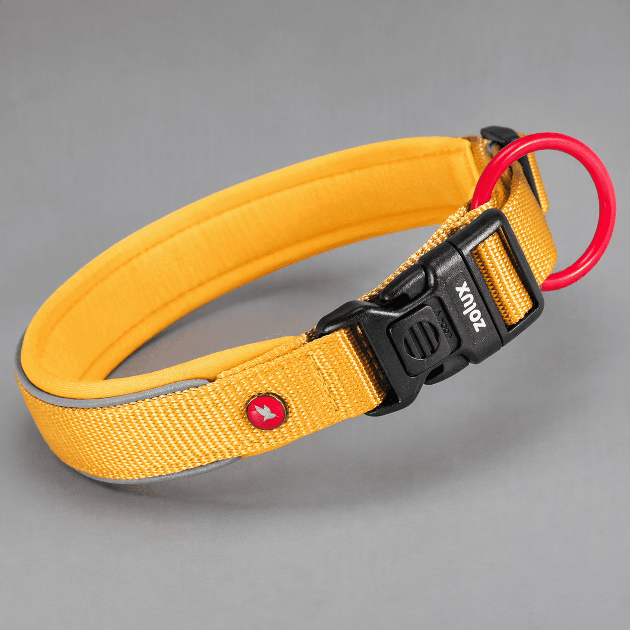 ZOLUX Premium-Nylon-Hundehalsband, Größe M, 40–45 cm, 20 mm, gelb – Bild 18
