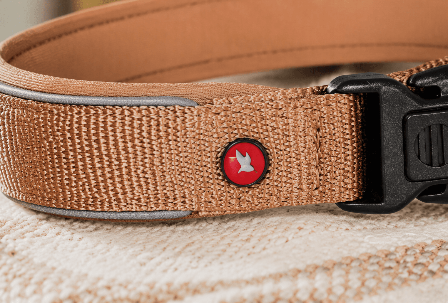 ZOLUX Premium-Nylon-Hundehalsband, Größe L, 45–50 cm, 25 mm, mocha – Bild 6