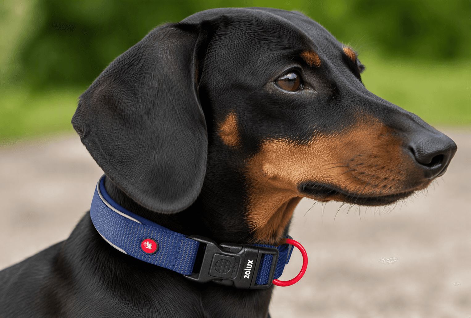 ZOLUX Premium-Nylon-Hundehalsband, Größe XS, 30–35 cm, 15 mm, marineblau – Bild 6