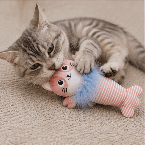 ZOLUX MALO Plüsch-Katzenspielzeug, Katze mit Hummer, rosa – Bild 7