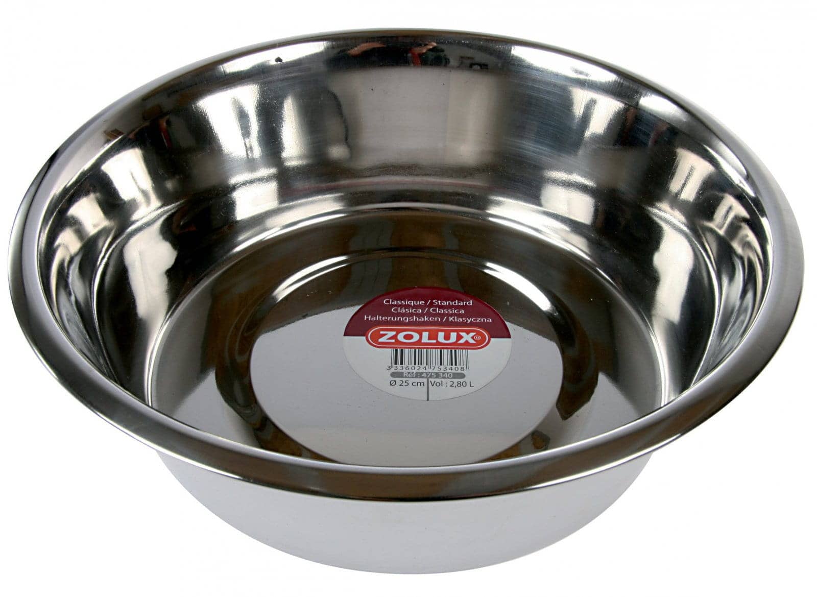 ZOLUX Edelstahlnapf für Hunde INOX 21 cm 1,8 L – Bild 2