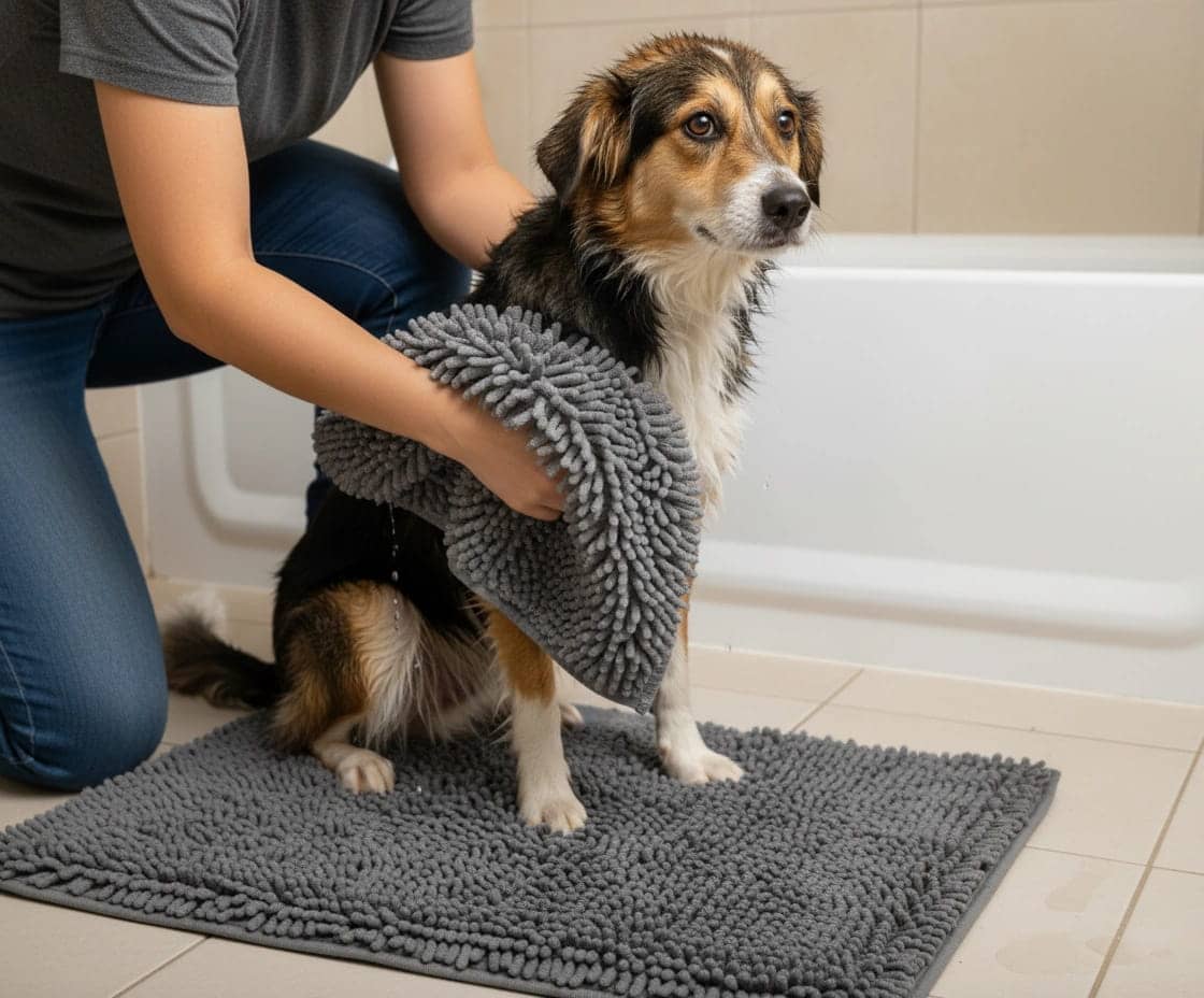 ZOLUX Mikrofaser-Handtuch zum Trocknen von Hunden, 90 × 24 cm, grau – Bild 1