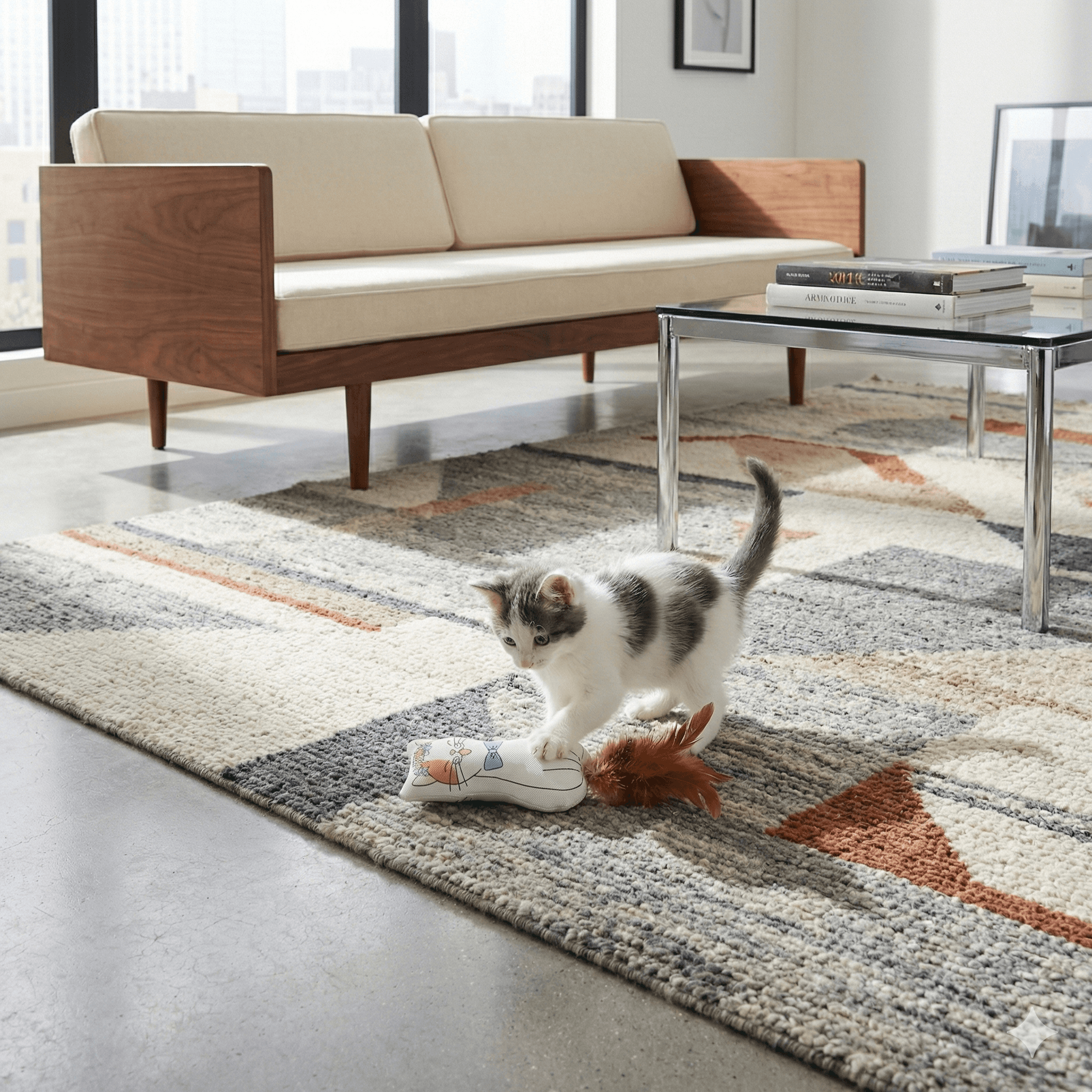 ZOLUX CHATOUILLE Katzenspielzeug, Katze mit Feder und Katzenminze, 13 cm – Bild 5