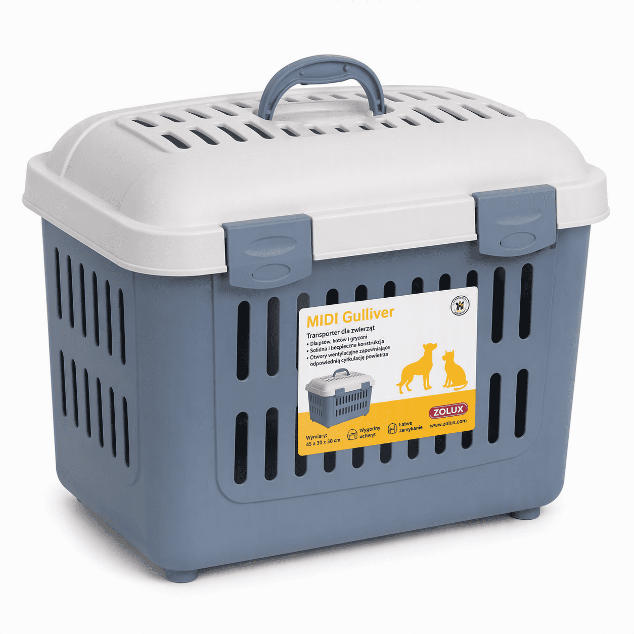 ZOLUX Transportbox für Kleintiere MIDI GULLIVER, hellblau – Bild 7