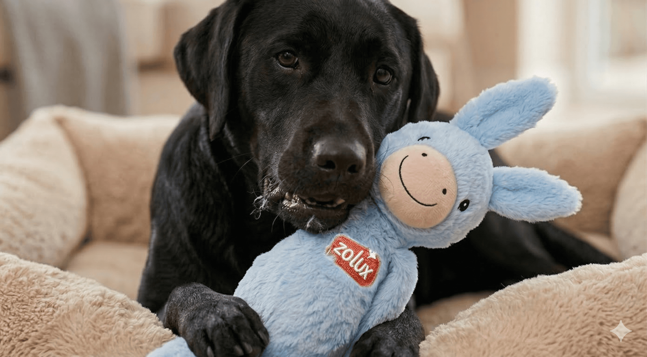 ZOLUX FURRY FARM Plüsch-Hundespielzeug, Esel Hassan, 60 cm – Bild 10
