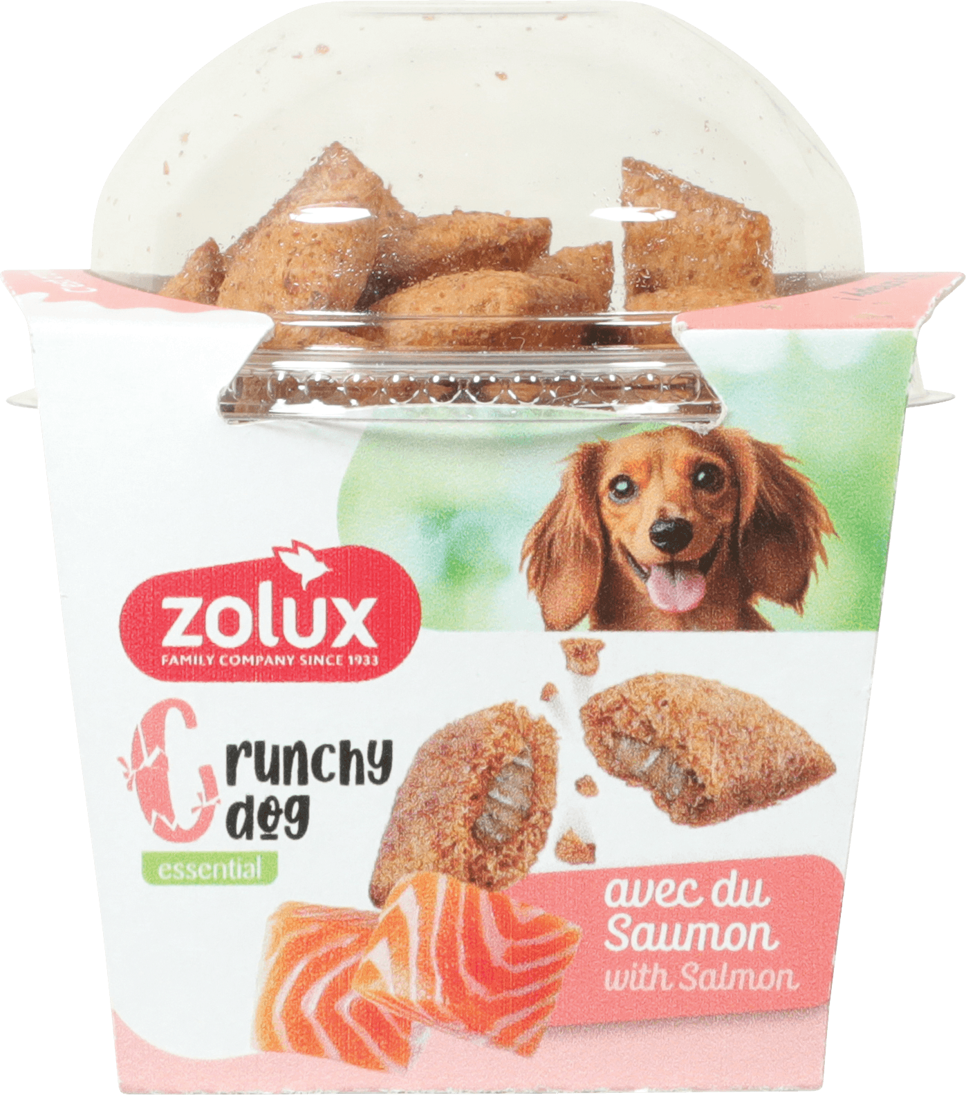 ZOLUX CRUNCHY DOG Hundekekse mit Lachs 75 g – Bild 2
