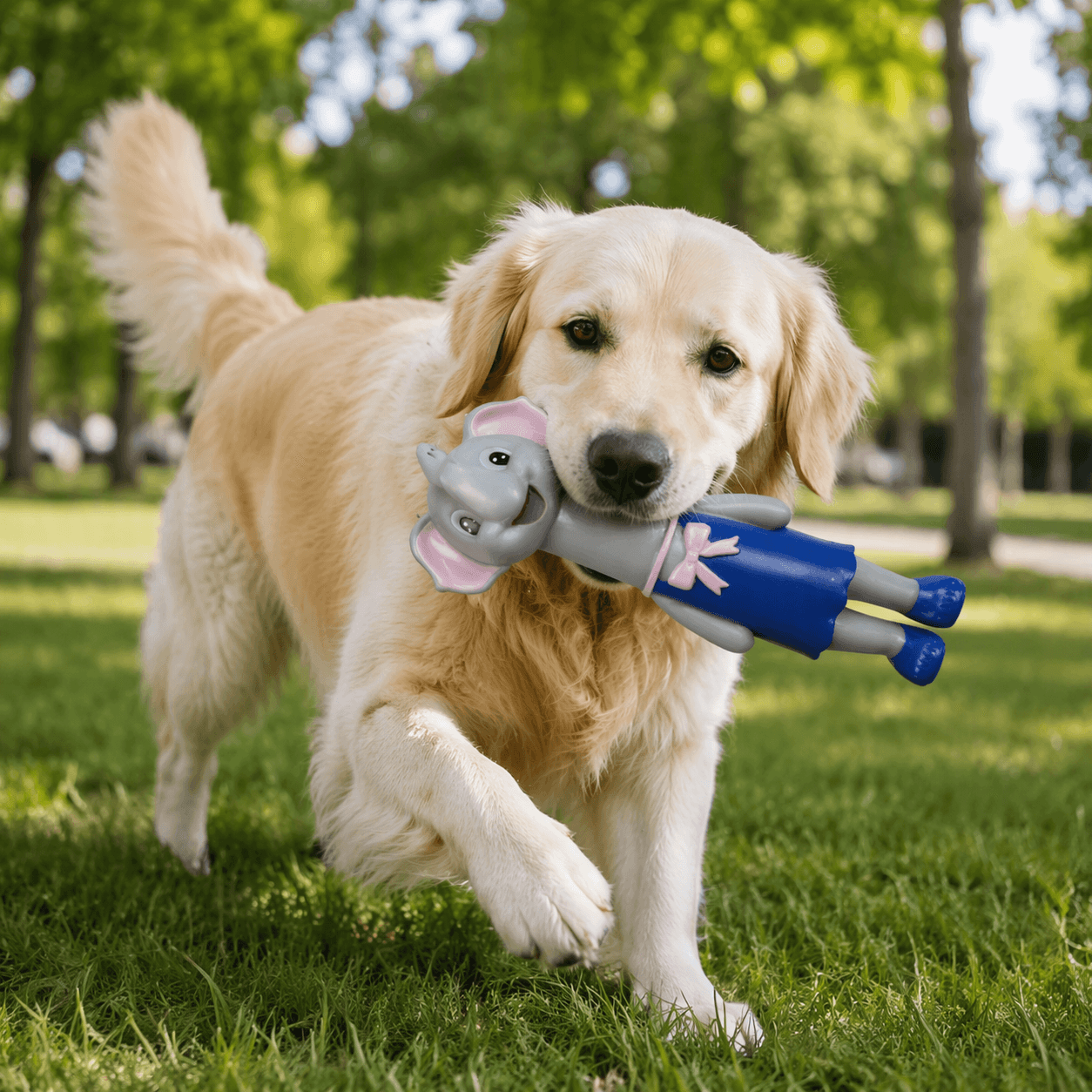 ZOLUX KARTOON Hundespielzeug Elefant mit Quietscher 32 cm – Bild 10