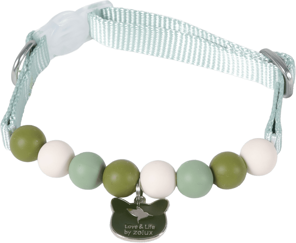 ZOLUX PERLES Katzenhalsband mit Anhänger, 20–30 cm, hellgrün – Bild 2