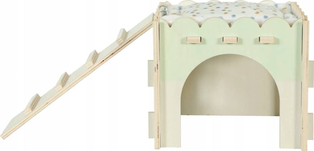 ZOLUX COSY Holzhaus für Kaninchen, Meerschweinchen und Rennmäuse, 25 × 25 × 20 cm – Bild 3