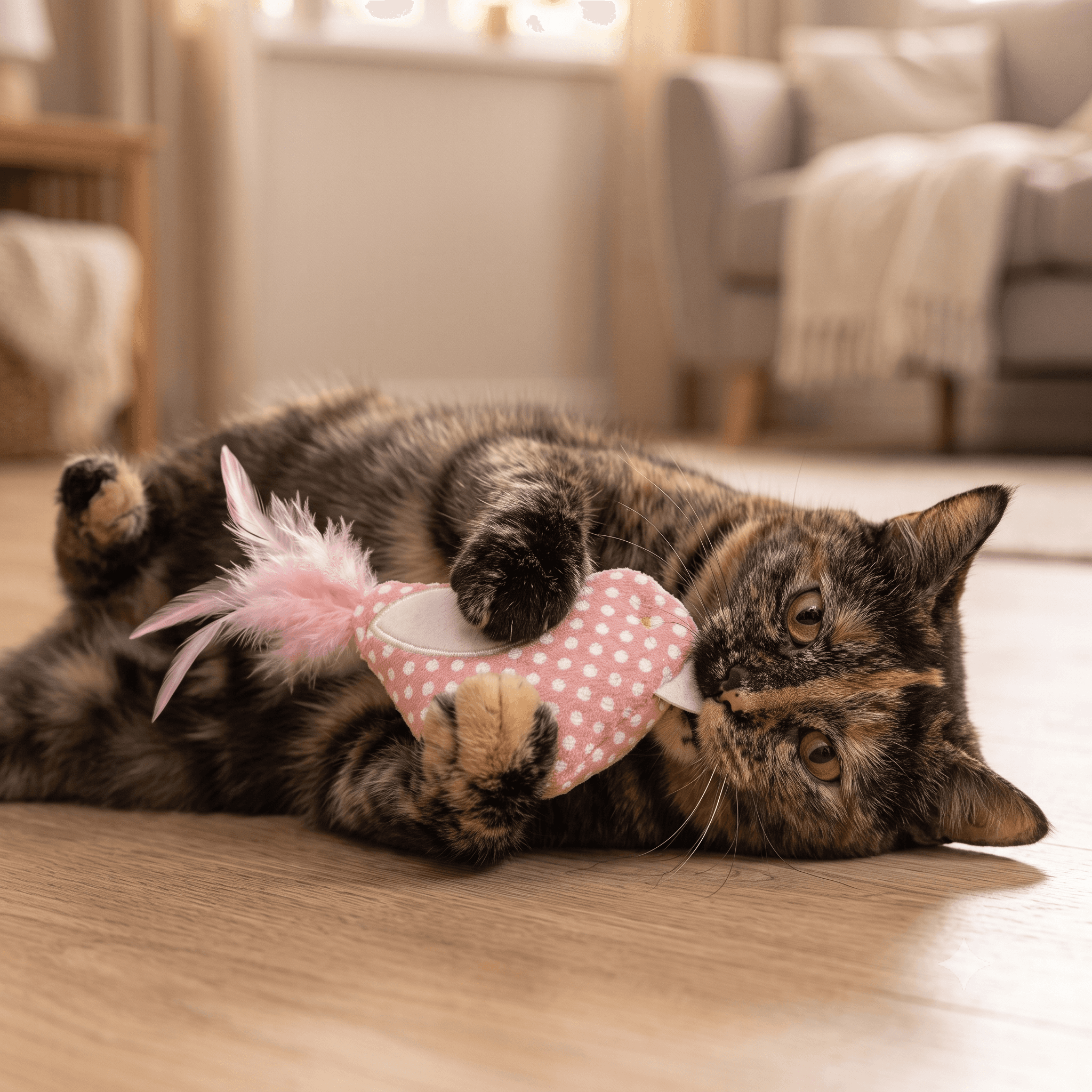 ZOLUX DOTIE Katzenspielzeug-Vogel mit Katzenminze-Einsatz, rosa – Bild 6