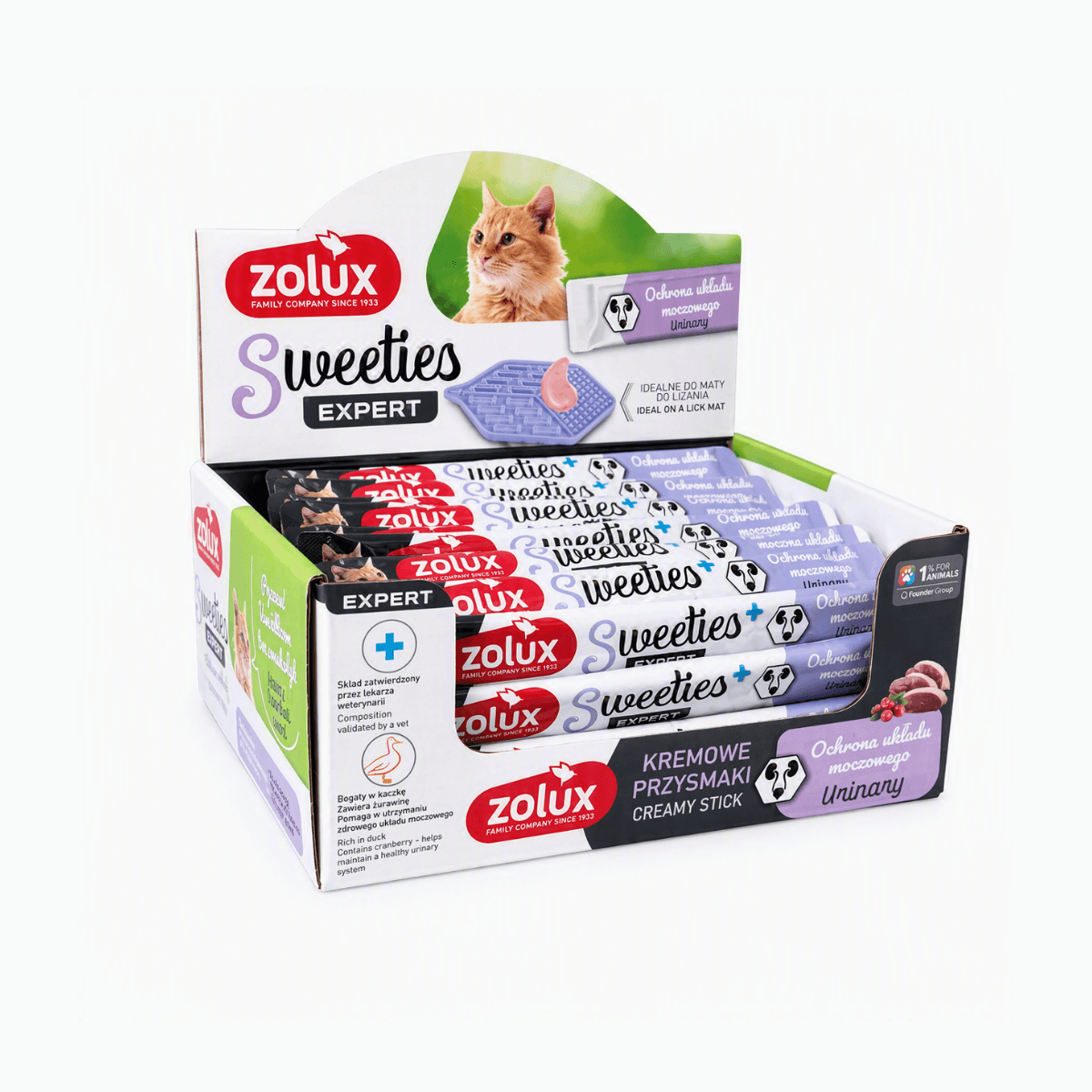 ZOLUX SWEETIES Cremesnack zur Unterstützung der Harnwege mit Hähnchen und Ente, 14 g – Bild 6