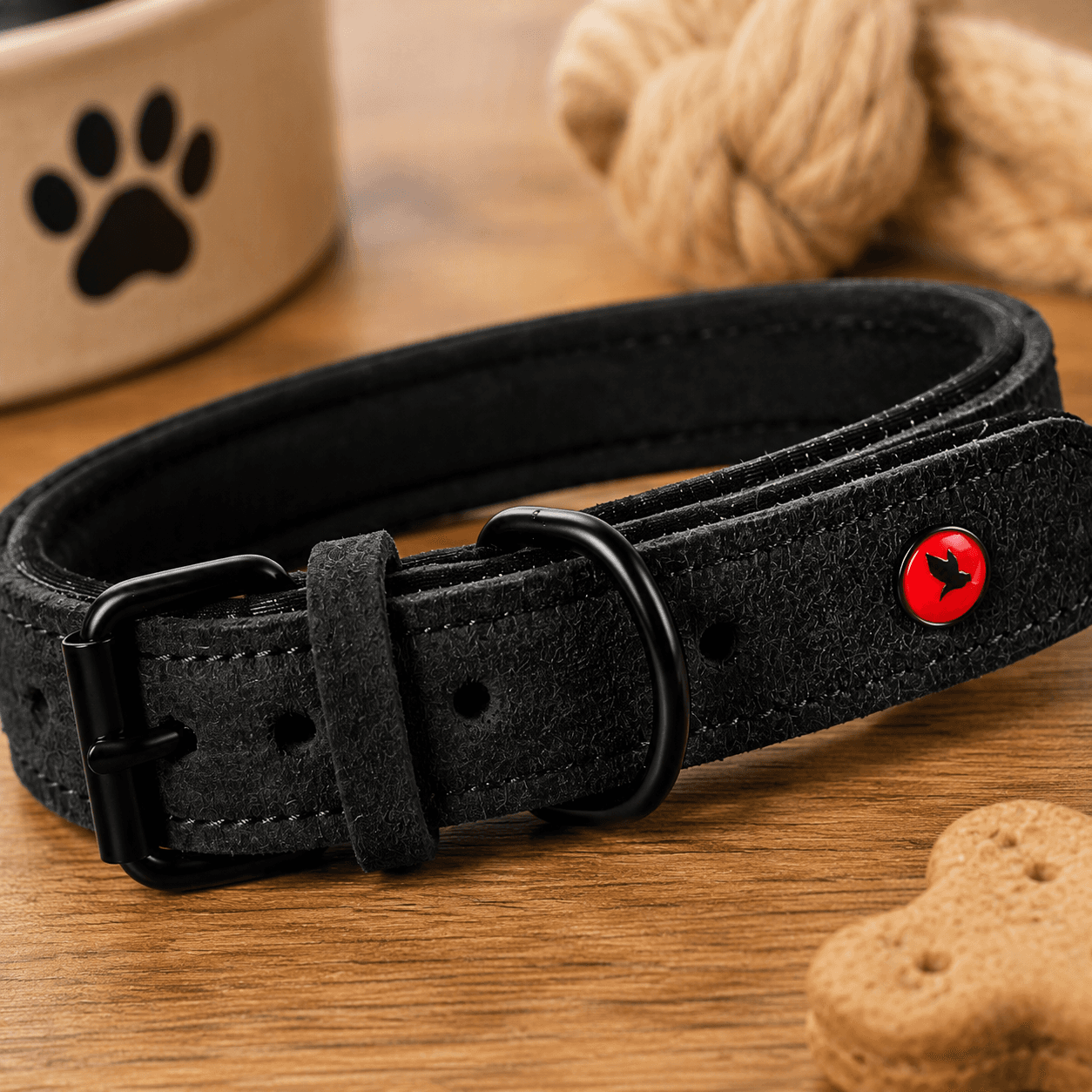 ZOLUX Komfort-Lederhalsband für Hunde, 17–24 cm, 14 mm, schwarz – Bild 5