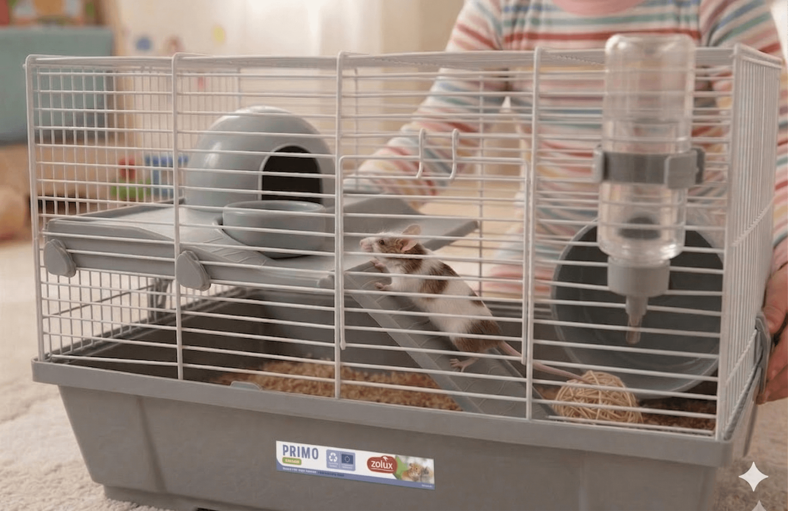 ZOLUX PRIMO 50 Käfig für Hamster und Mäuse, weiß/grau – Bild 13