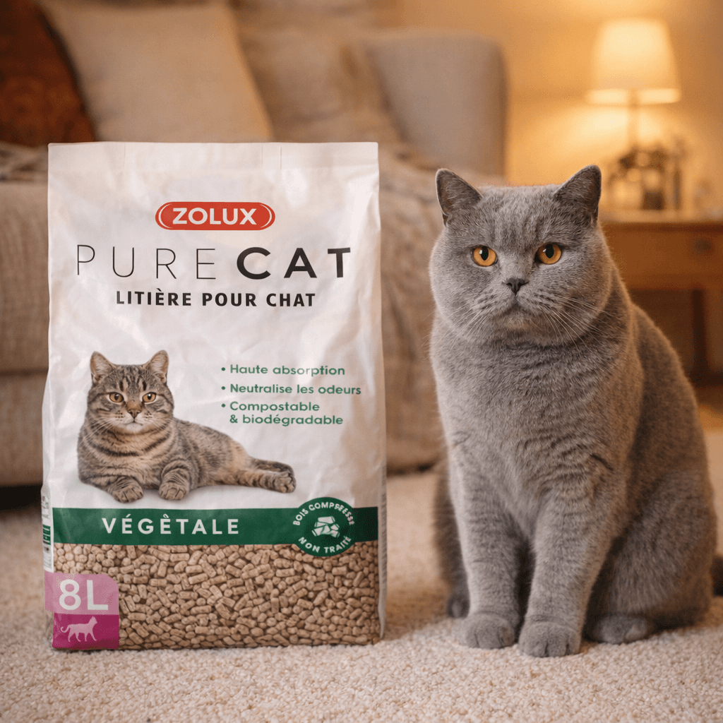 ZOLUX PURECAT natürliche Pflanzen-Katzenstreu, 8 l – Bild 3