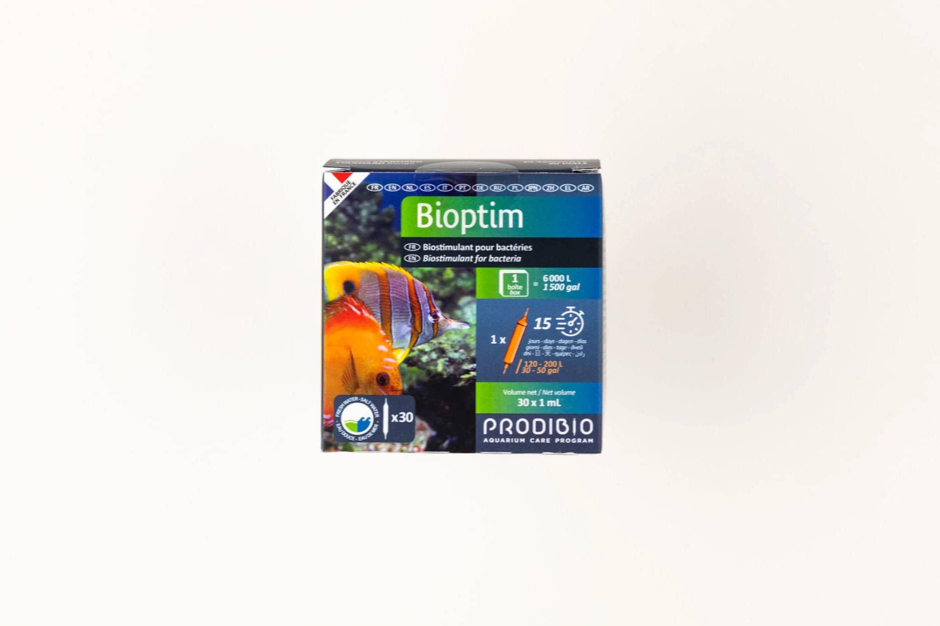 PRODIBIO Bioptim Fresh and Salt 30 Ampullen – Mikroelemente für die Bakterien in BioDigest für Meerwasseraquarien – Bild 2