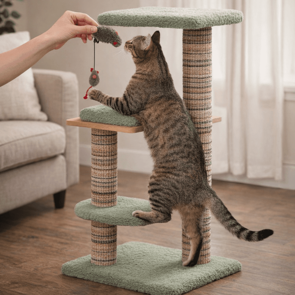 ZOLUX Kratzbaum für Katzen BOREAL, grün, 105 cm – Bild 11
