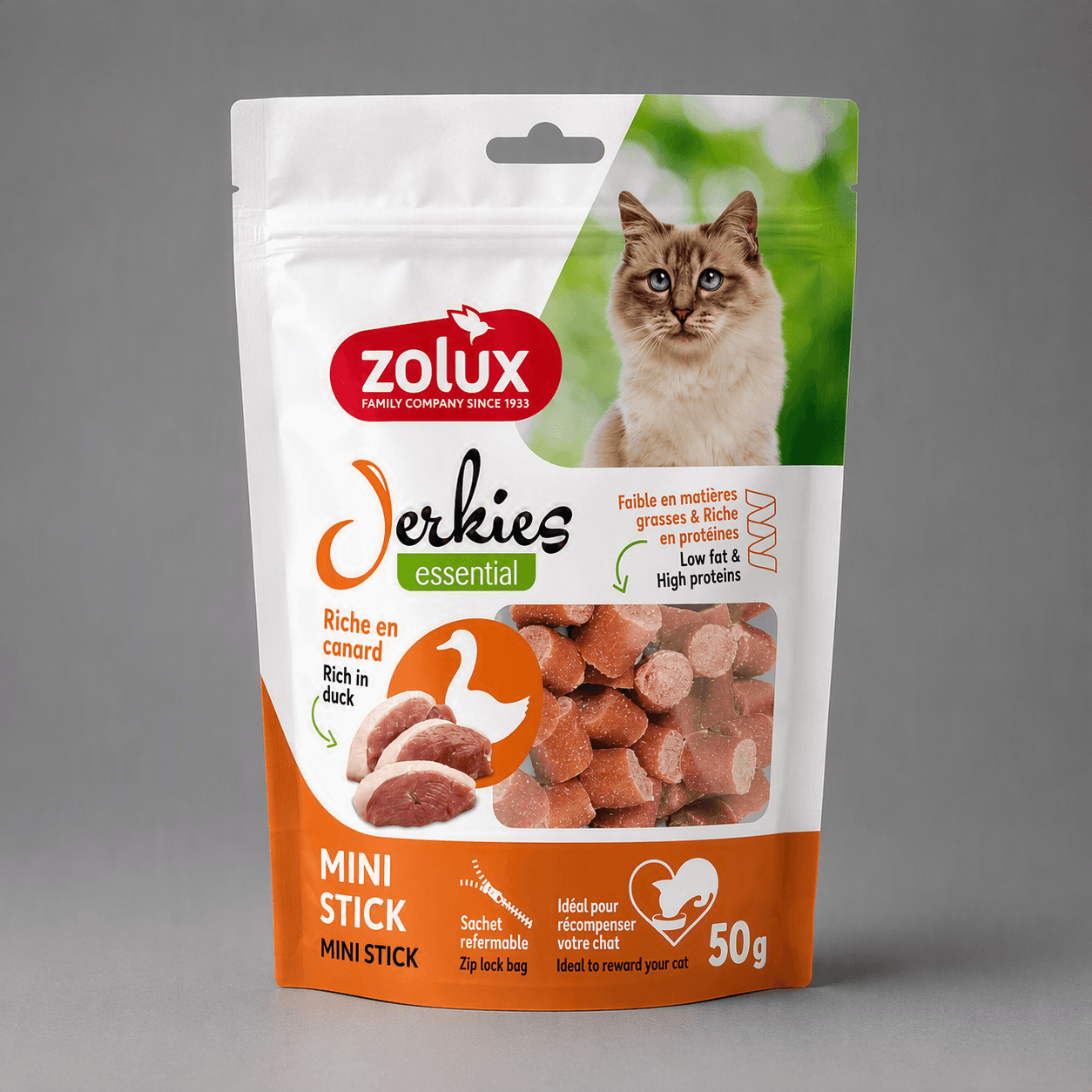 ZOLUX JERKIES Katzensnack mit Ente, 50 g – Bild 8