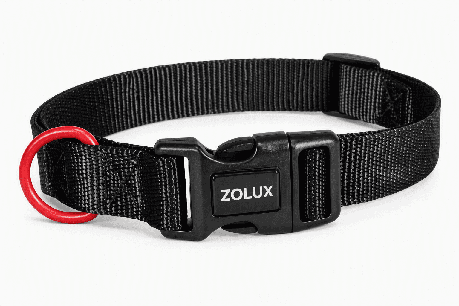 ZOLUX Klassisches Nylon-Hundehalsband, 26–39 cm, 15 mm, schwarz – Bild 8