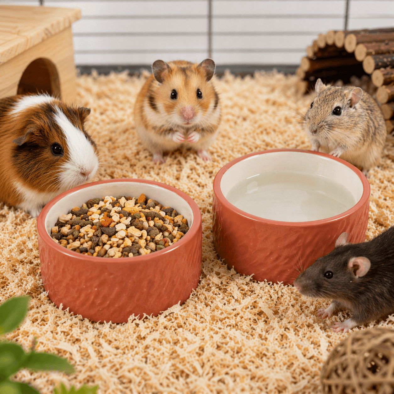 ZOLUX DAISY Keramiknapf für Nagetiere 200 ml, ziegelrot – Bild 3