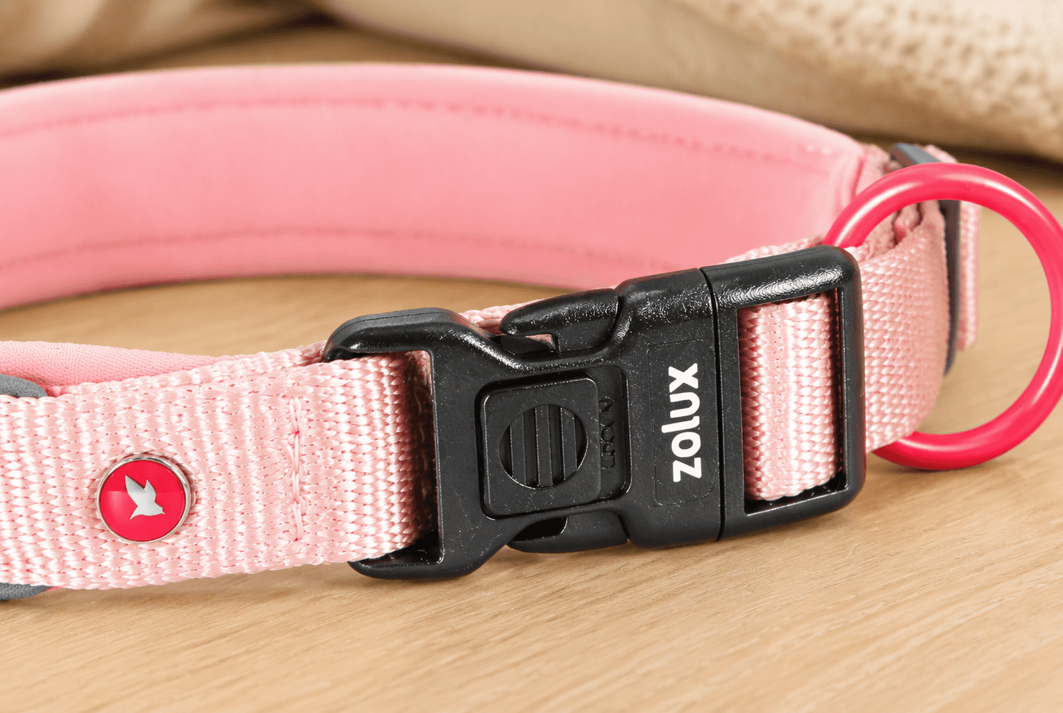 ZOLUX Premium-Nylon-Hundehalsband, Größe XS, 30–35 cm, 15 mm, rosa – Bild 5