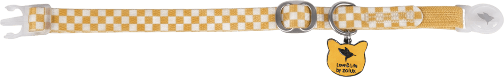 ZOLUX STREET Katzenhalsband mit Anhänger, 20–30 cm, gelb – Bild 2