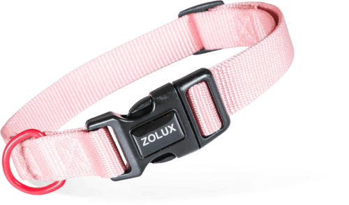 ZOLUX Klassisches Nylon-Hundehalsband, 37–58 cm, 25 mm, rosa – Bild 2