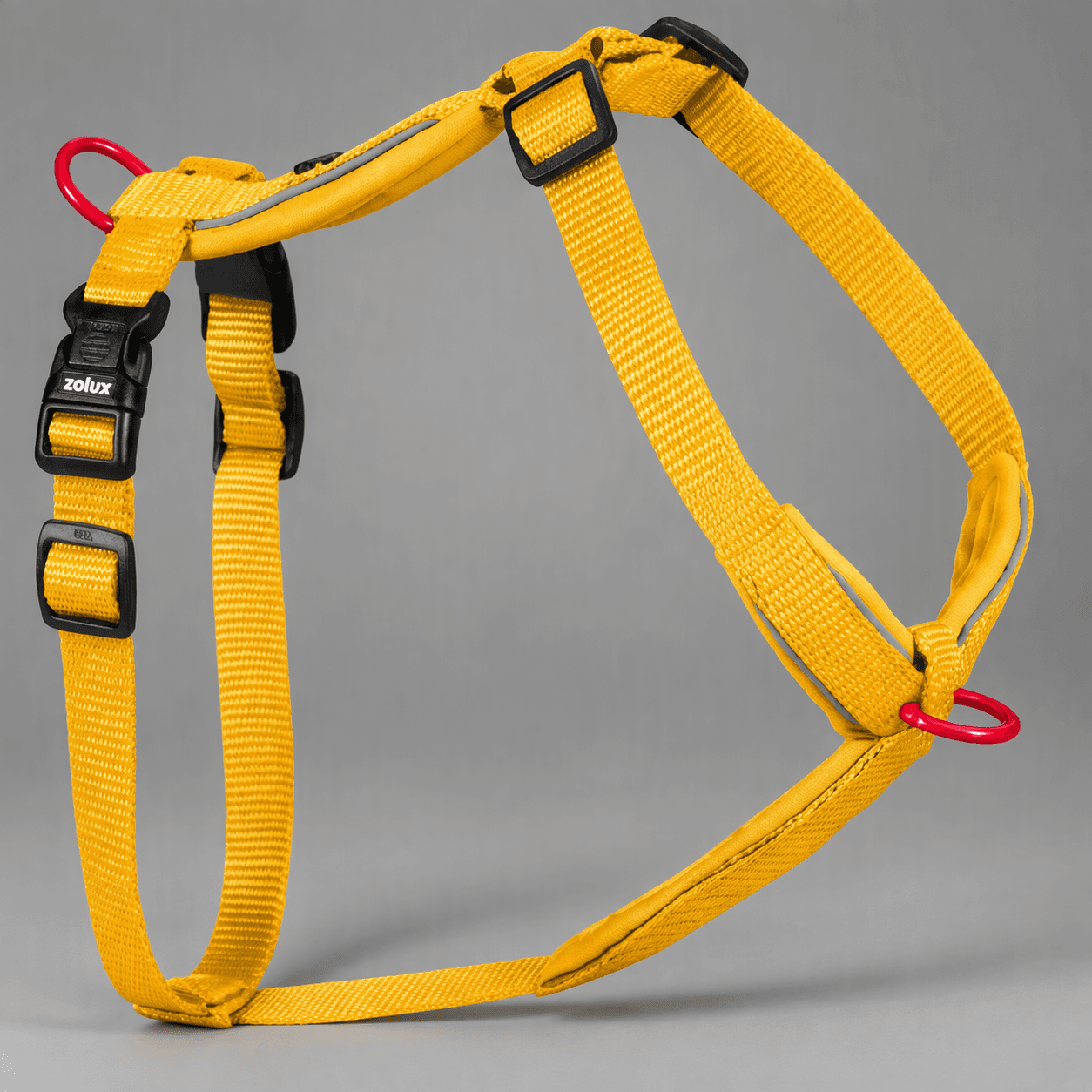 ZOLUX Premium-Nylon-Hundegeschirr, Größe L/XL, 65–97 cm, 25 mm, gelb – Bild 9