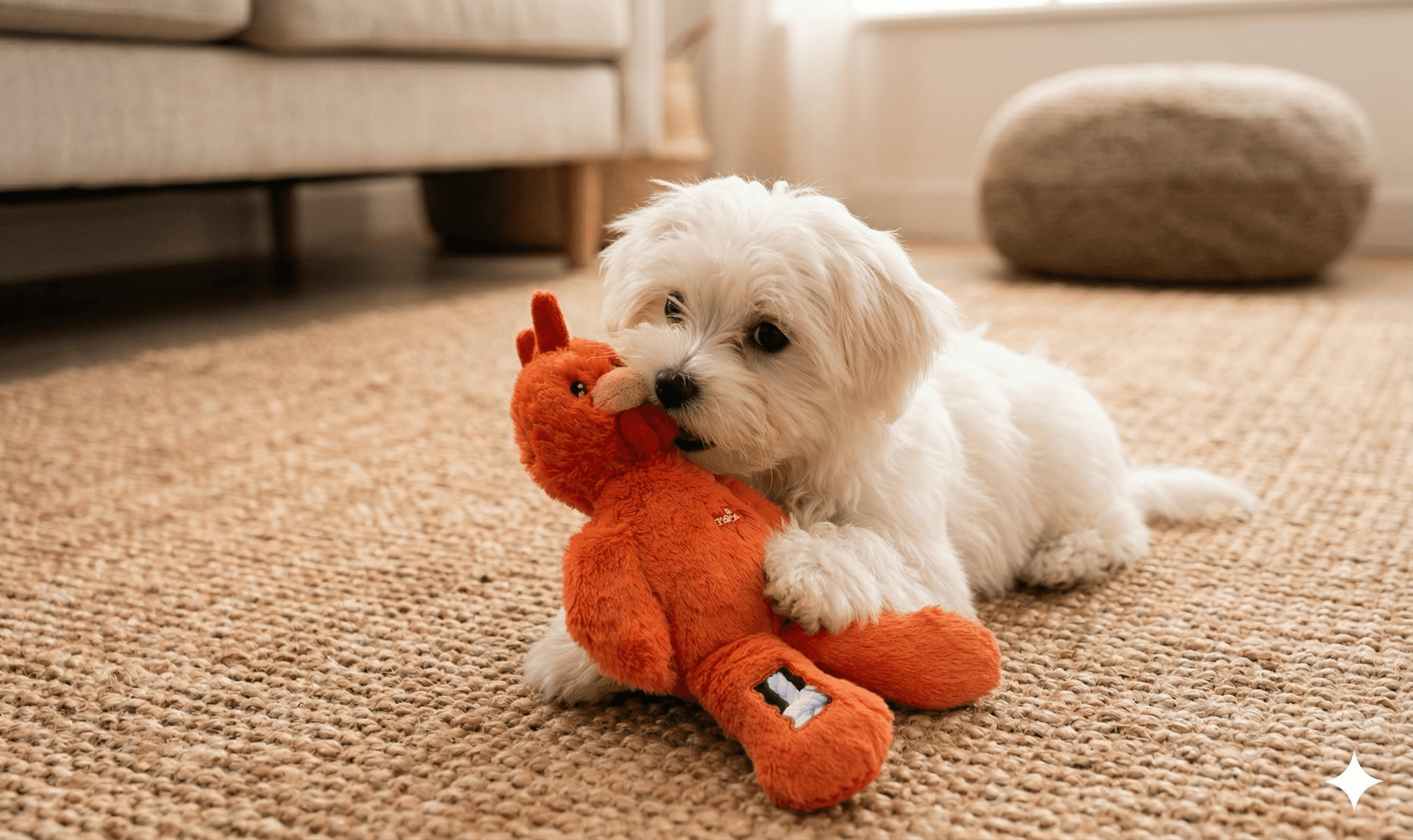 ZOLUX FURRY FARM Plüsch-Hundespielzeug, Hahn Brock, 33 cm – Bild 4