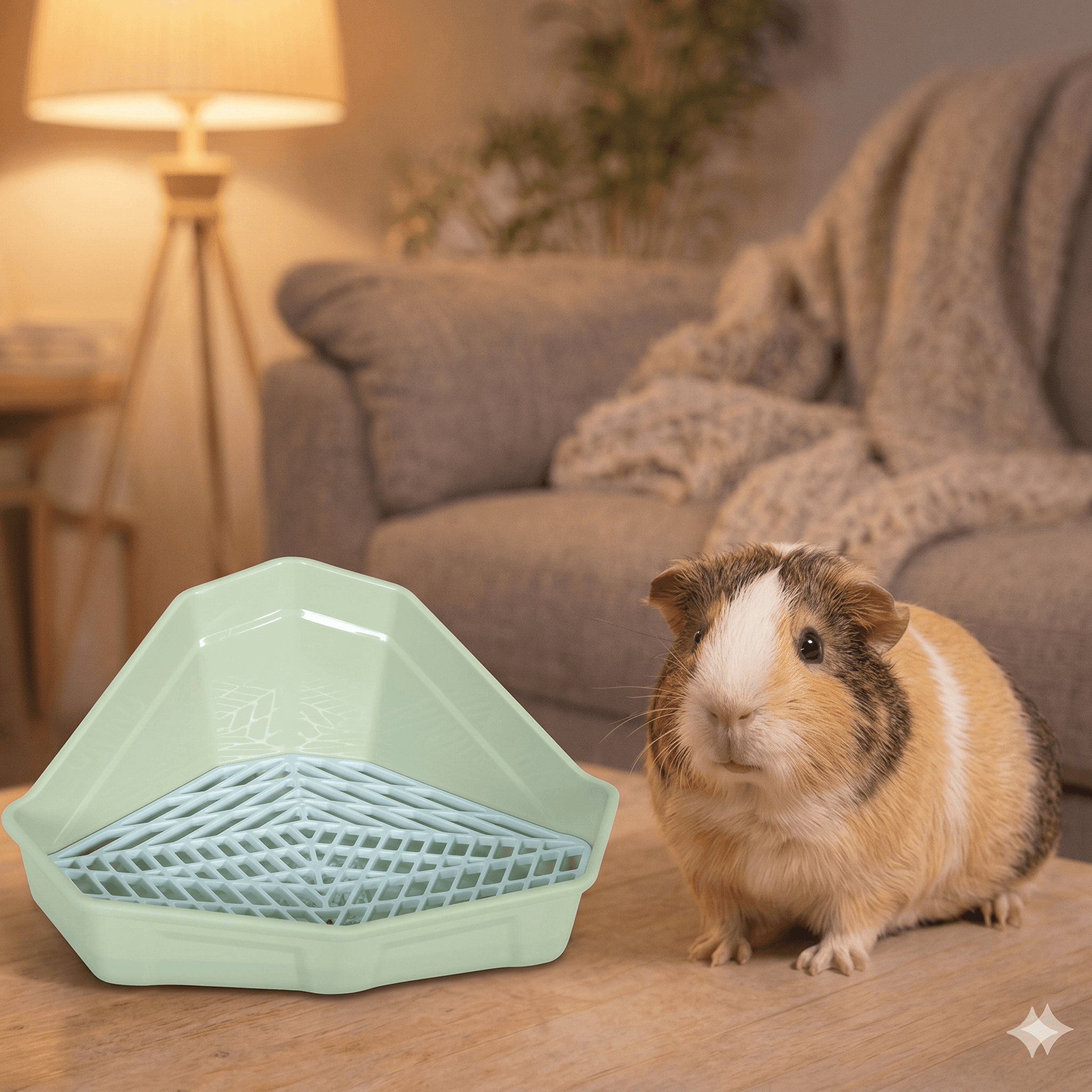 ZOLUX COSY Ecktoilette für Kaninchen und Meerschweinchen, grün – Bild 6