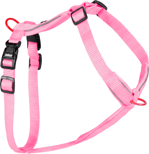 ZOLUX Premium-Nylon-Hundegeschirr, Größe XS, 30–40 cm, 15 mm, fuchsia – Bild 2