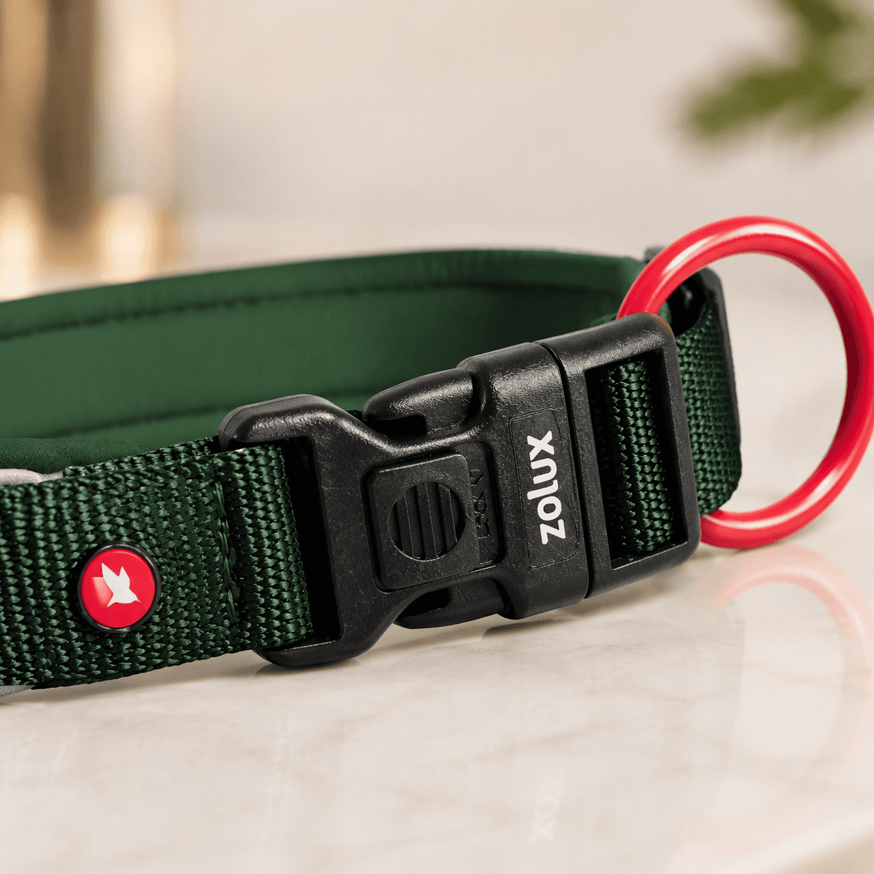 ZOLUX Premium-Nylon-Hundehalsband, Größe XS, 30–35 cm, 15 mm, grün – Bild 4