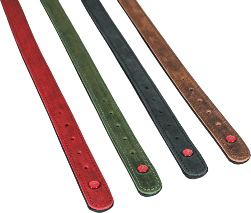 ZOLUX Komfort-Lederhalsband für Hunde, 63–74 cm, 30 mm, grün – Bild 3