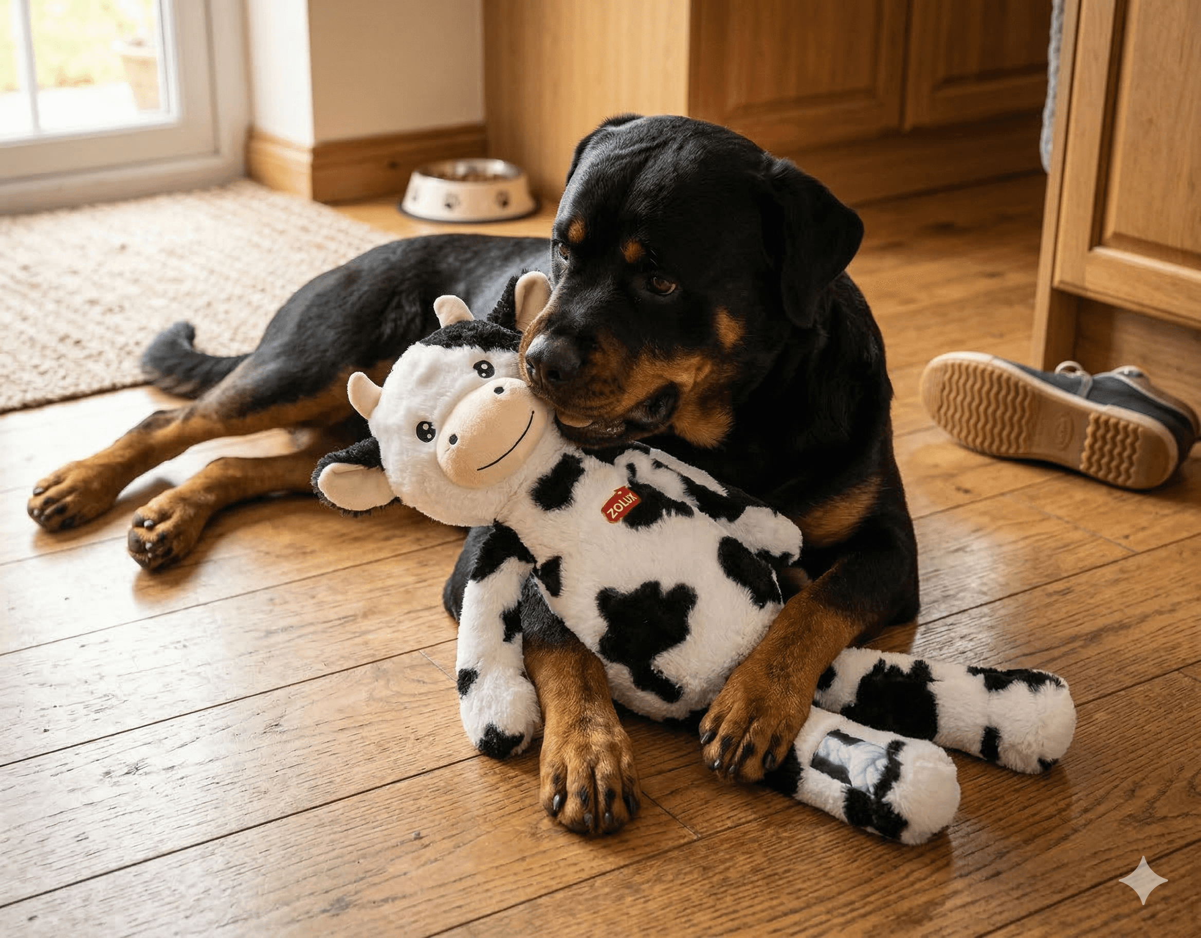 ZOLUX FURRY FARM Plüsch-Hundespielzeug, Kuh Isache, 60 cm – Bild 19