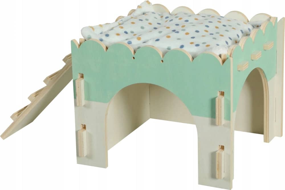 ZOLUX COSY Holzhaus für Kaninchen, Meerschweinchen und Rennmäuse, 25 × 25 × 20 cm – Bild 1