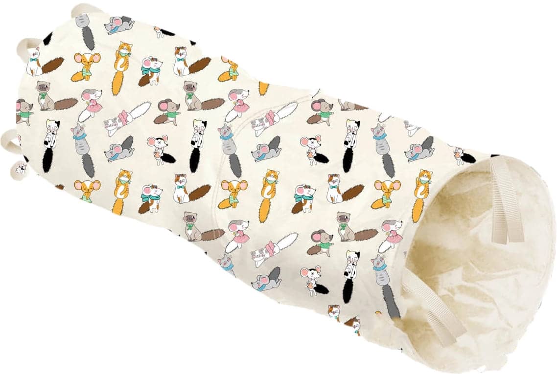 ZOLUX CHATOUILLE Katzentunnel mit Katzen- und Mäusemotiv, 50 cm – Bild 2