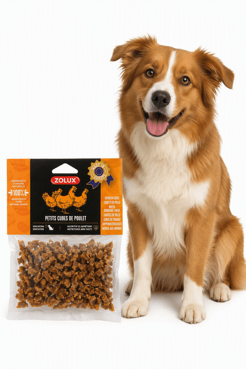 ZOLUX Natürliches Leckerli für Hunde Hühnerknochen klein, 100g – Bild 8