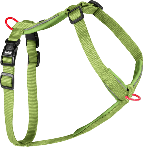 ZOLUX Premium-Nylon-Hundegeschirr, Größe M, 50–74 cm, 20 mm, hellgrün – Bild 2