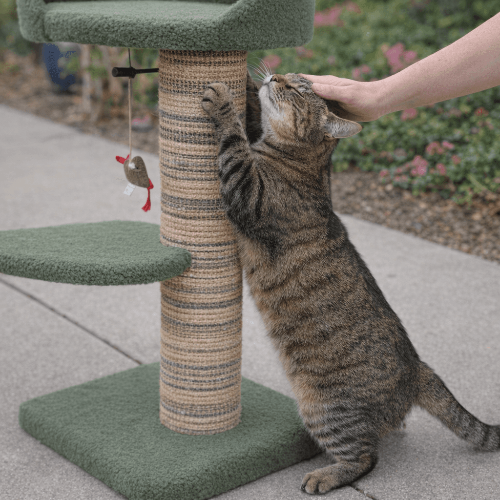 ZOLUX Kratzbaum für Katzen BOREAL, grün, 95 cm – Bild 12