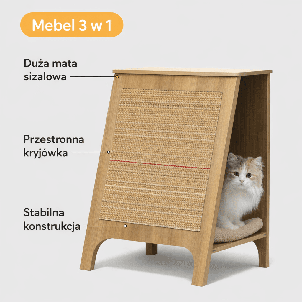ZOLUX 3-in-1-Kratzmöbel BOREAL L, beige – Bild 12