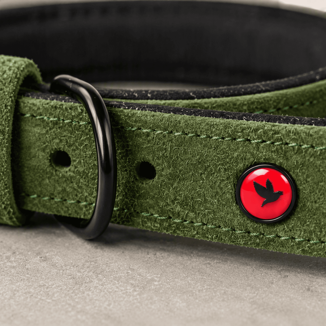 ZOLUX Komfort-Lederhalsband für Hunde, 53–65 cm, 30 mm, grün – Bild 7