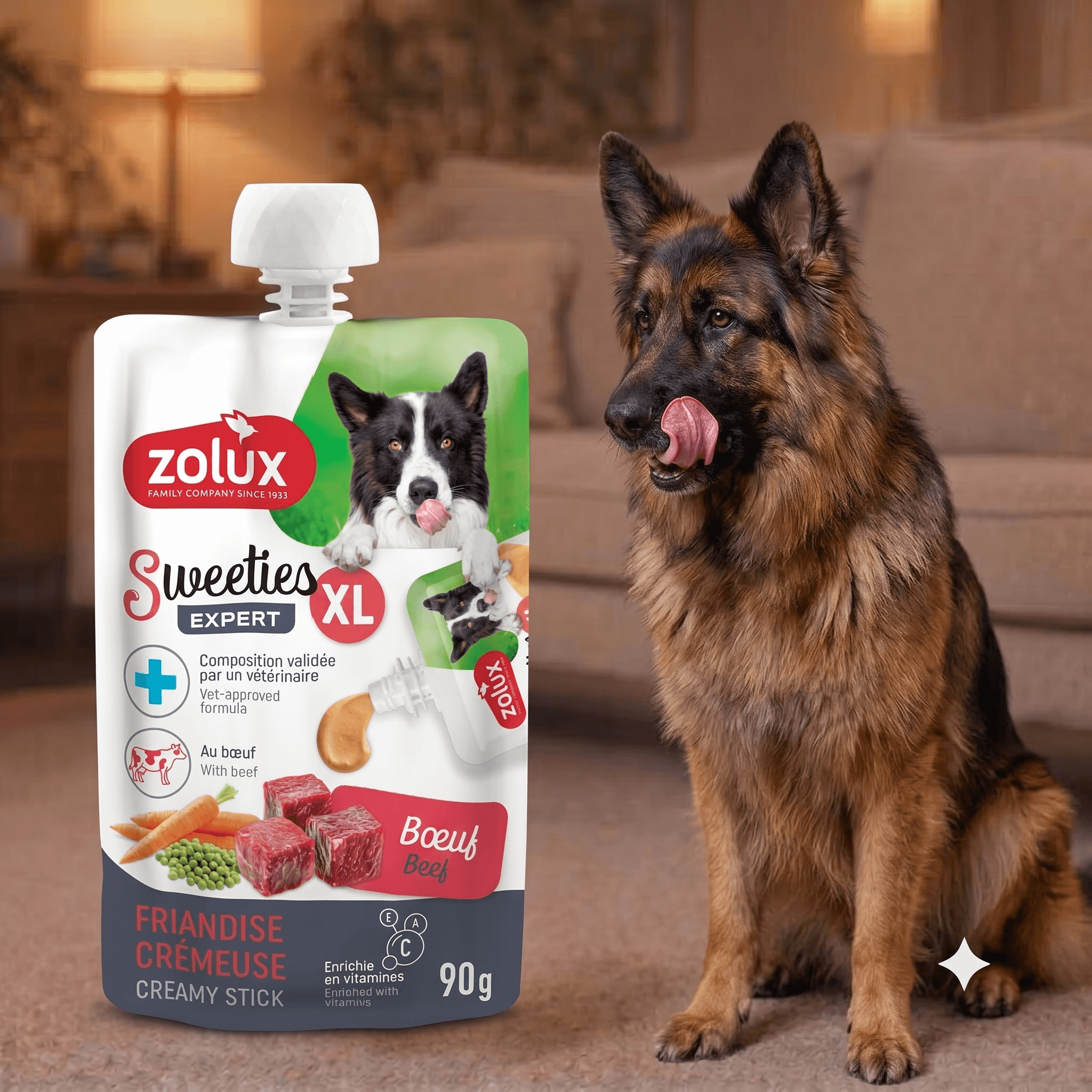 ZOLUX SWEETIES XL Cremiger Hundesnack mit Rind 90 g – Bild 6