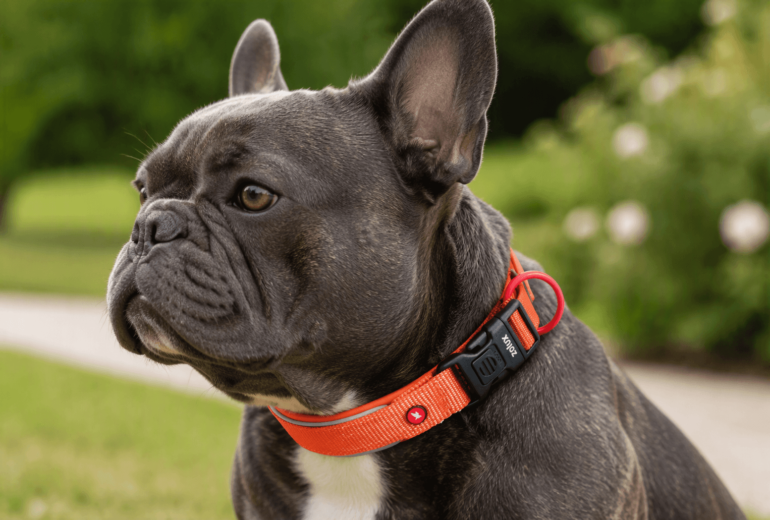 ZOLUX Premium-Nylon-Hundehalsband, Größe S, 35–40 cm, 20 mm, rostbraun – Bild 7