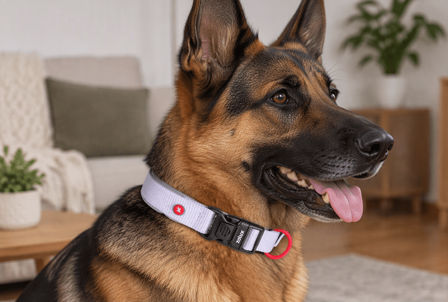 ZOLUX Premium-Nylon-Hundehalsband, Größe L, 45–50 cm, 25 mm, lila – Bild 7